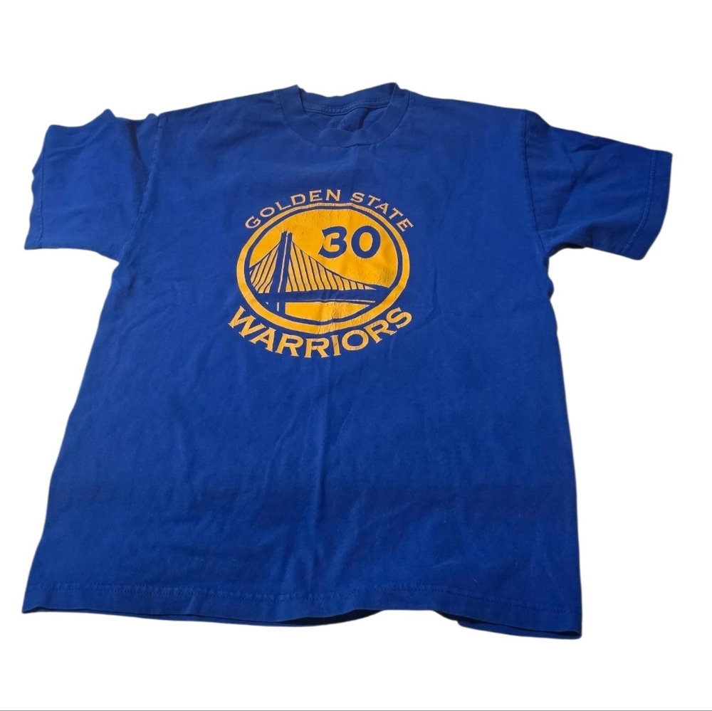 Golden State Warriors Curry #30 Graphic Tee Blue NBA T-Shirt Unisex